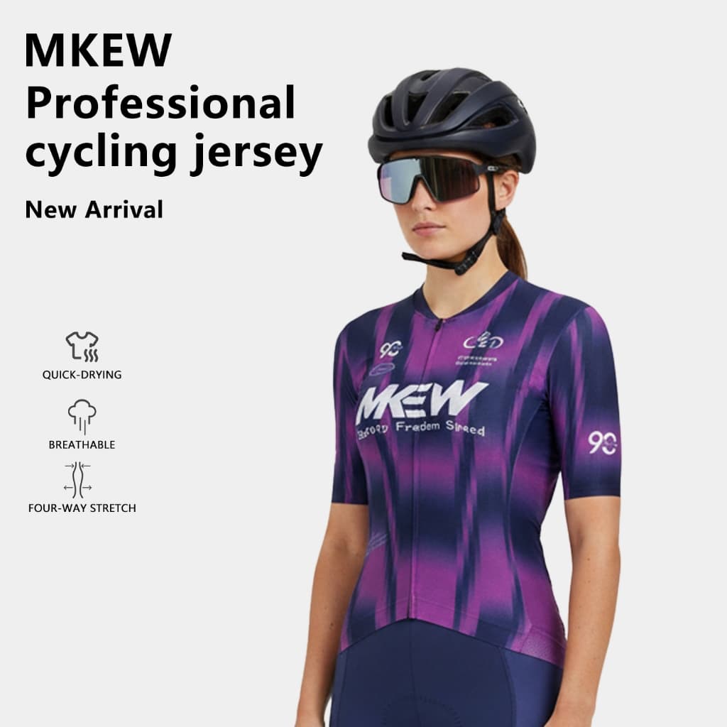 MKEW Camisa Feminina De Ciclismo Slim Fit , Moletom Respirável De Verão Para Andar De Bicicleta , Camisas Esportivas De