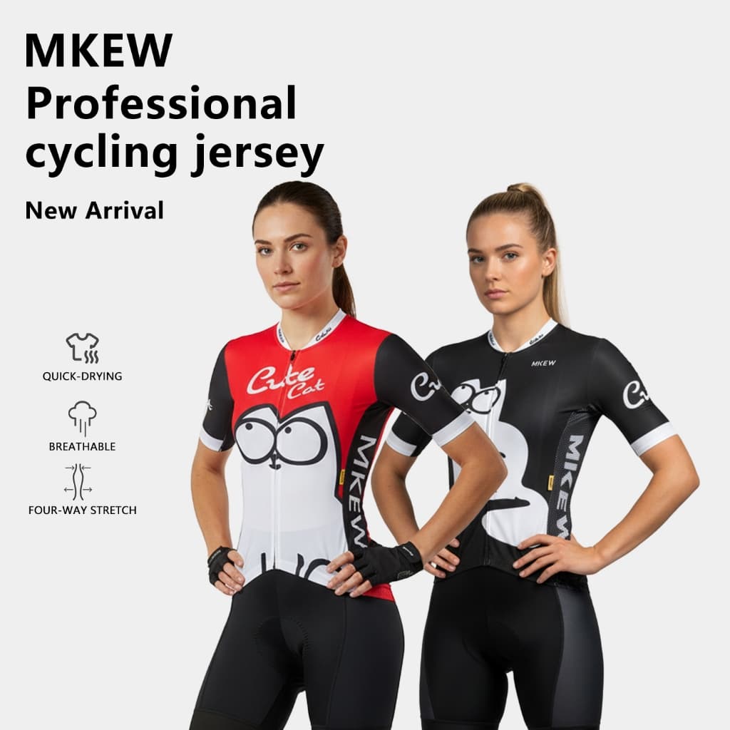 Roupas De Ciclismo 2026 MKEW Mulheres Camisa Tops Verão Corrida Manga Curta Bicicleta MTB