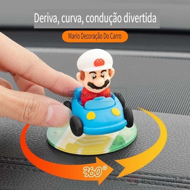 Boneco de Carro que Balança a Cabeça Decoração para Painel Base Antiderrapante de Silicone Acessório Fofo para BSP01