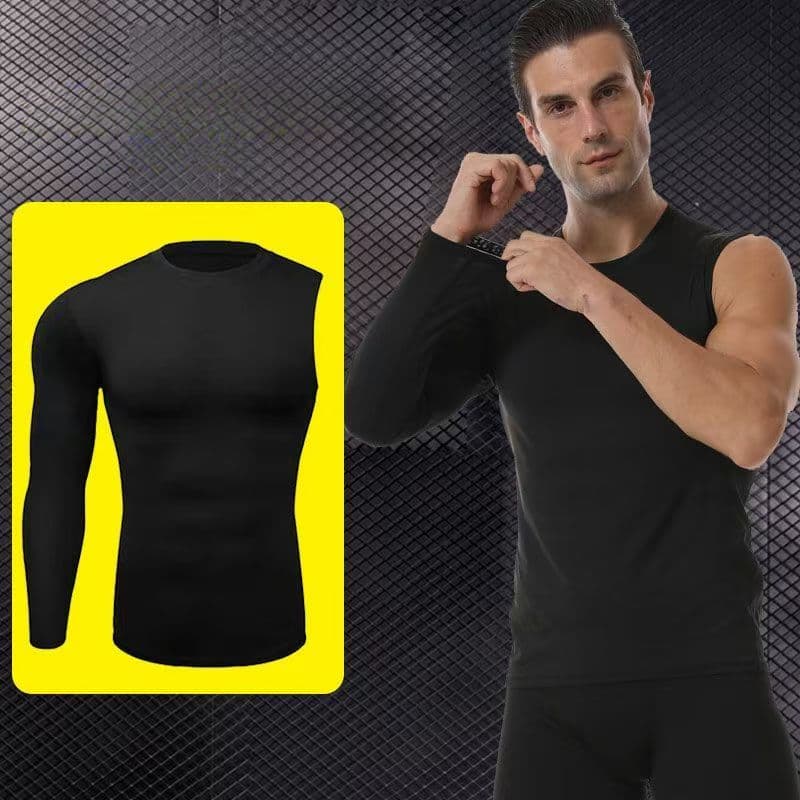Camiseta Esportiva Masculina De Secagem Rápida , Musculação , Corrida , Manga Comprida , Compressão , Academia , Fitness