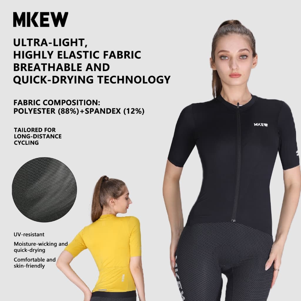MKEW Mulheres Camisa De Ciclismo Tops Verão Manga Curta Bicicleta Respirável Mountain Bike Jersey Anti-Suor Cycle Wear