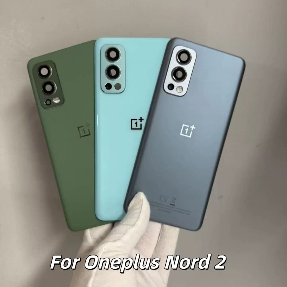 Carcaça Original 1 + Nord 2 Tampa Traseira De Vidro Da Bateria Com Lente Fram OnePlus nord2