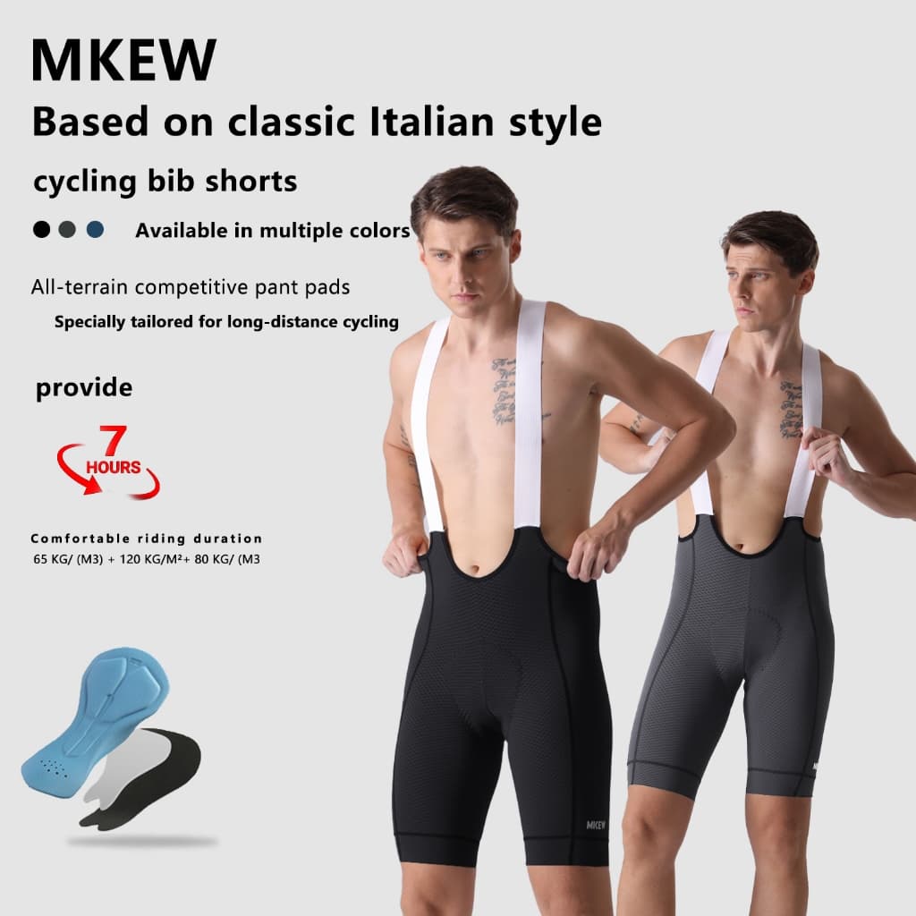 MKEW Shorts Masculinos Para Ciclismo , Calças Justas , Roupas De Alta Densidade , Almofadas Confortáveis MTB , Bicicleta