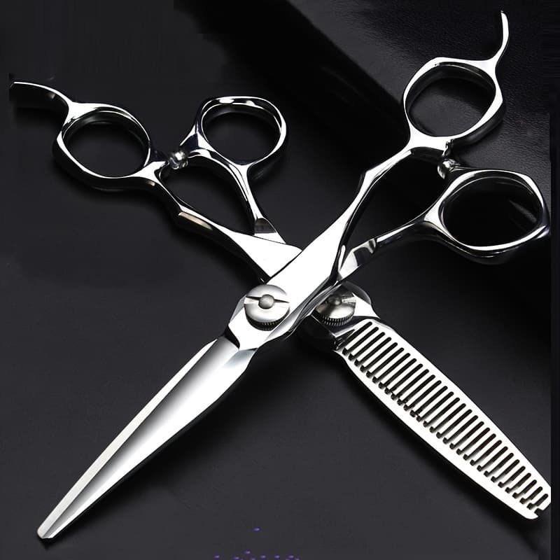 Wingsbro 6.7 Polegadas Tesoura De Cabelo Profissional Barbeiro Com Navalha Afiada Desbaste Para Cabeleireiro