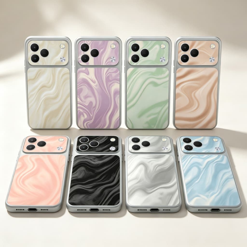 Capa De Telefone Luxuosa Com Padrão De Textura Ondulada De Água 2 Em 1 Tecno Spark 20 20C 10C 10 Pro 4G Cor Brilhante À