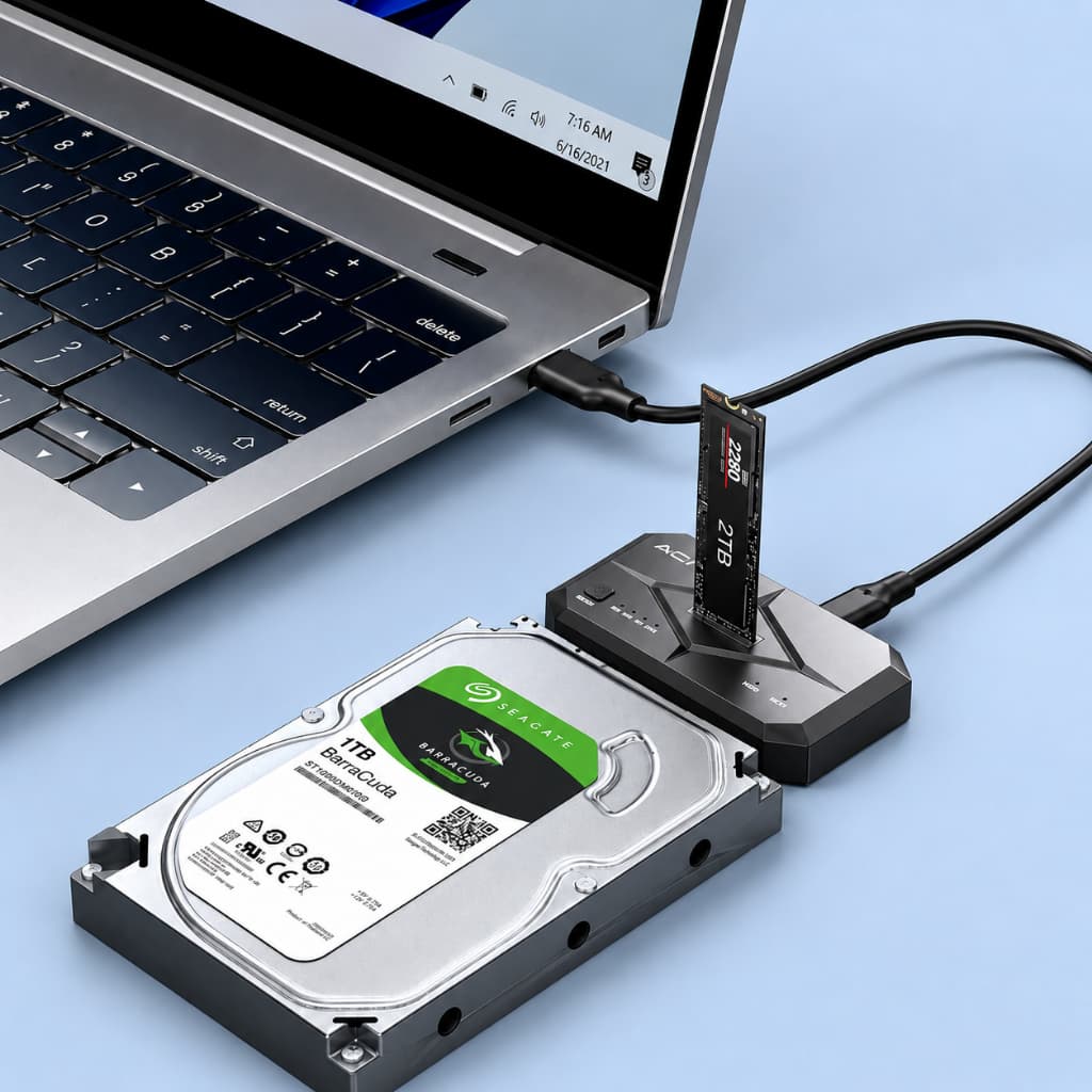 ACASIS typec USB 10Gpbs Para SATA/NVME Estação De Acoplamento De Dois Baias Chave SSD M2 M , Suporte Duplicador De Clone