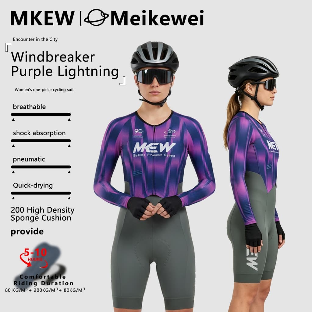 MKEW 2026 Mulheres Manga Curta Roupas De Ciclismo BodySuit Respirável Macacão De Equipe De Bicicleta De Uma Peça