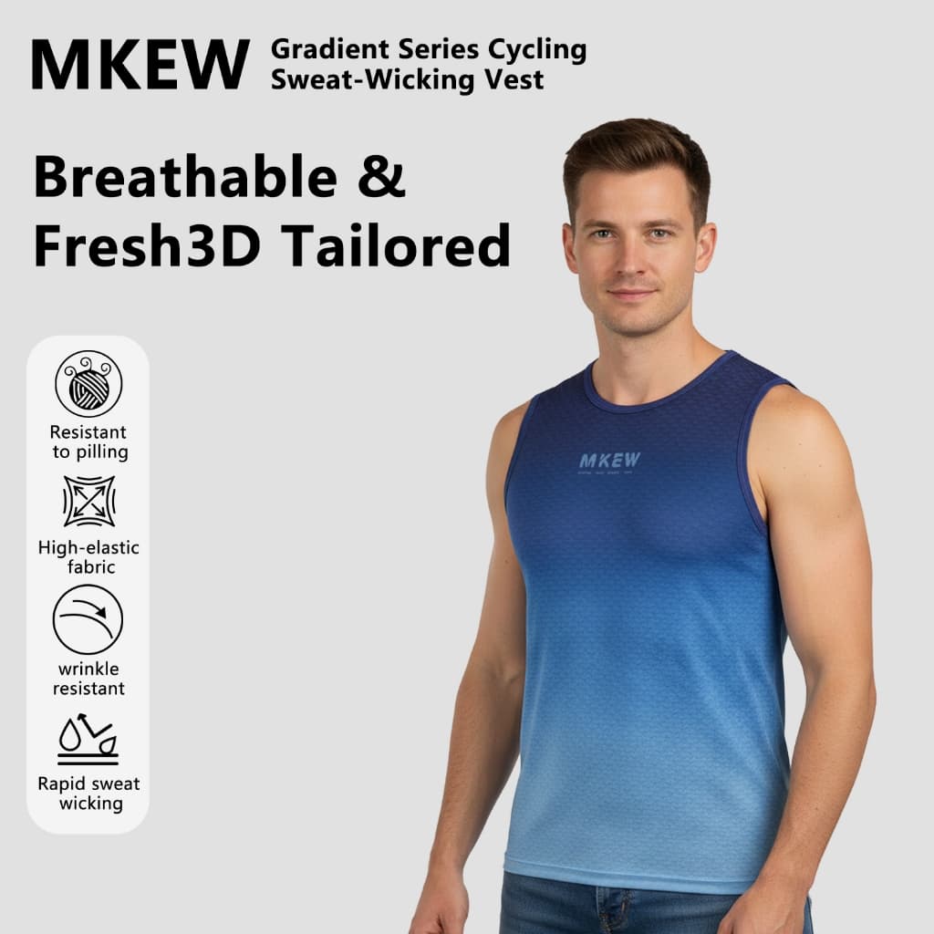 MKEW Homens Ciclismo Camada Base Verão Roupa Interior Bicicleta De Estrada Esporte Colete Secagem Rápida Camiseta Roupas