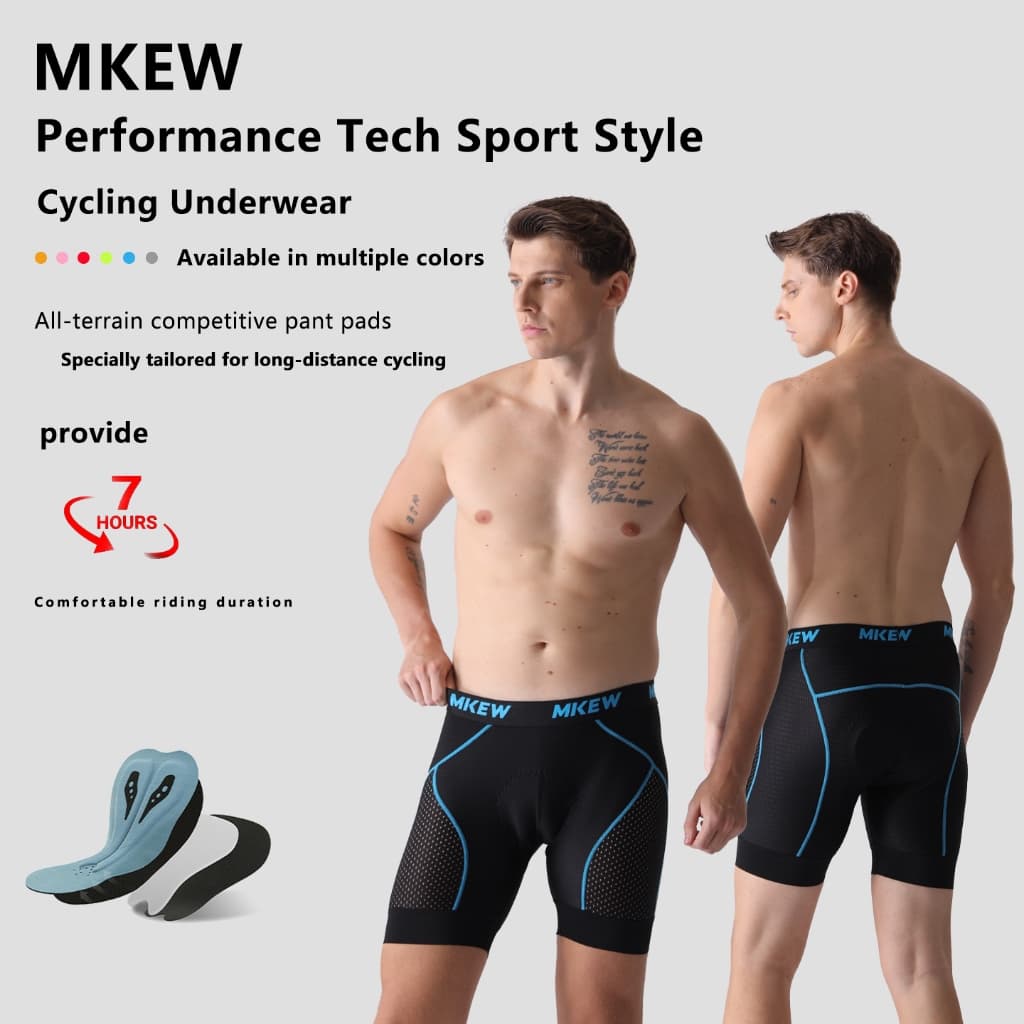 MKEW Shorts De Ciclismo De Malha Respirável , Roupa Íntima Para , Bicicleta À Prova De Choque Masculinos