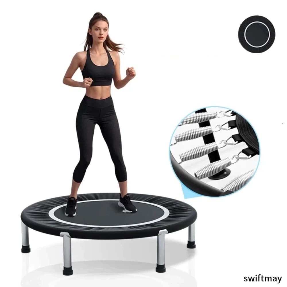 Trampolim Jump Profissional Com Capa Saia Diâmetro 1 M 200kg Mini Reforço Cama Elástica Elastica Academia
