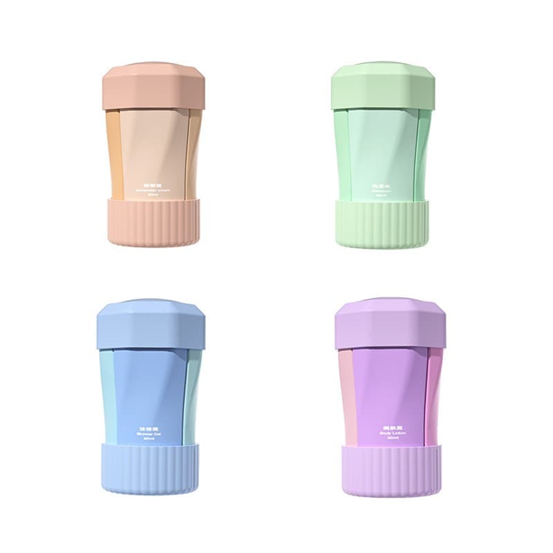 Conjunto De Frascos De Silicone Para Viagem 4 Em 1 , Shampoo , Perfume , Loção Corporal E Sabonete Líquido
