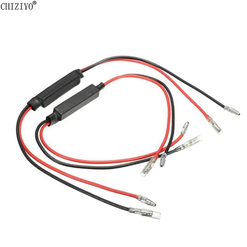 1 Par 10W 10 Ohm Resistência Da Motocicleta Resistor De Potência Decodificação Carga Para LED Sinal Volta Piscando Repar