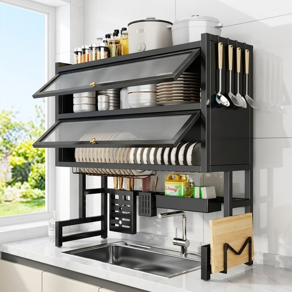 porta tempero escorredor de louça inox escorredor de louça casa prateleira cozinha itens de cozinha