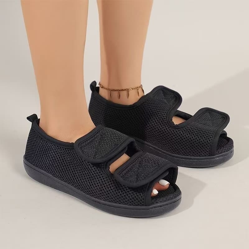 Sandálias Masculinas Soltas Sapatos Para Diabéticos Com Largura Ajustável , Adequadas Pés Inchados , Deformados E Ferido