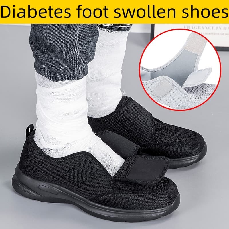 Homens Sapatos Para Diabéticos Mulheres Pés Largos Inchados De Caminhada Hálux Valgus Ajuste Macio E Confortável Masculi