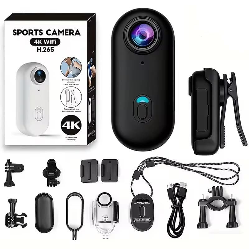 Câmera De Ação WiFi 1080P Com Lente Grande Angular De 120 ° Pulsador Magnético À Prova D'água Mini Esportiva 30M