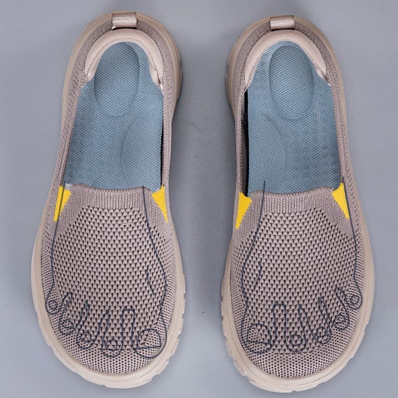 Mulheres Sapatos De Caminhada Respirável Antiderrapante Femininos Grávidas Leve Solto Malha Macia Dedo Do Pé Largo Para