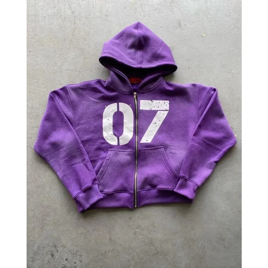 Trendy Street 07 Moletom Solto Moletom Homens Mulheres Linda Moda Hip Hop Esportes Zíper Ho