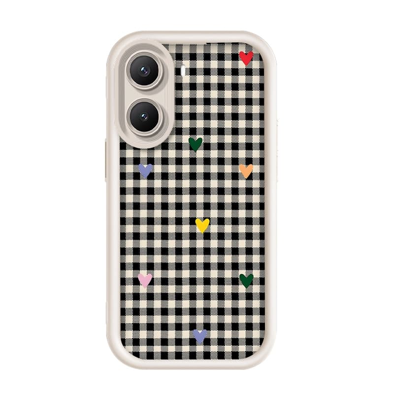 Para Xiaomi Poco M7 4G , Imagem De Amor De Grade , Capa De Telefone De silicone Anti-Queda