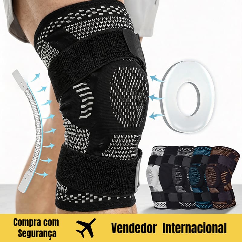 JC Joelheiras esportivas para reforço de joelho, compressão, corrida, estilo fino, alças de mola respiráveis de malha