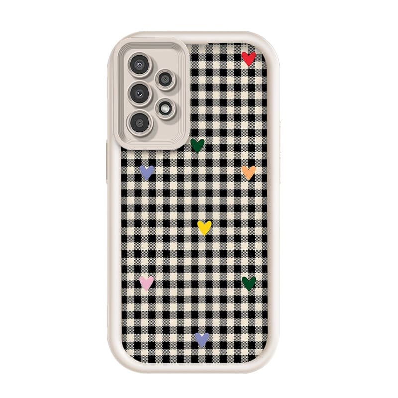 Para Samsung Galaxy A73 4G-5G , Imagem De Amor De Grade , Capa De Telefone De silicone Anti-Queda