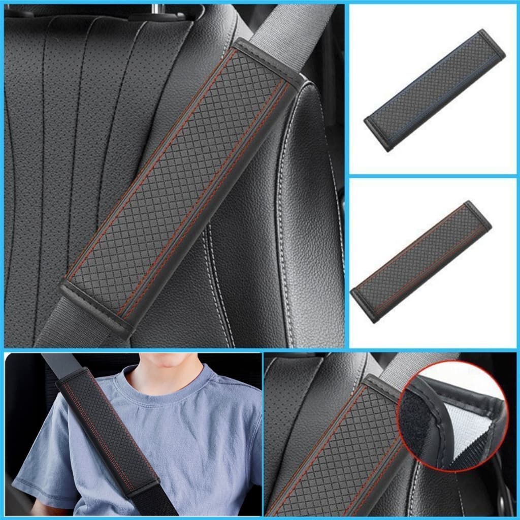 Cinto de segurança do carro capa de ombro couro em relevo resistente ao desgaste Anti-estrangulamento pescoço capa prote
