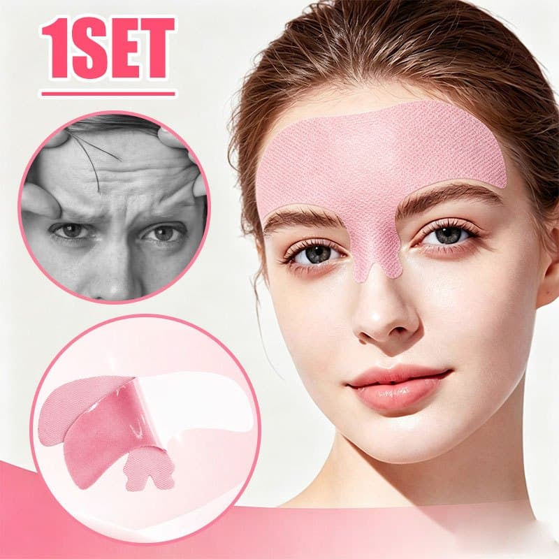 1 CONJUNTO/Faixa elástica estendida para sobrancelha rosa - Adesivo para treinamento de sobrancelha e testa facial - Cob