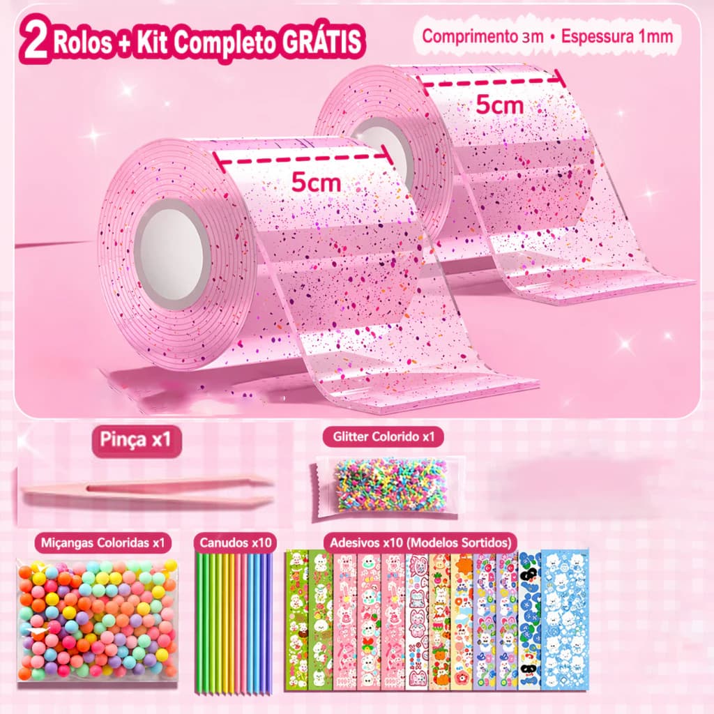 Nano Tape Bubbles Balão Kit De Fita Mágica 2 Fitas Completas