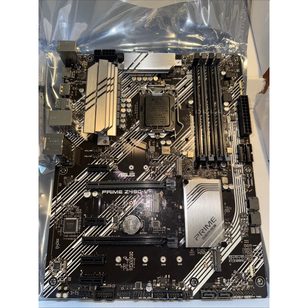 Placa-Mãe ASUS PRIME Z490-V RGB Intel Z490 10a Geração DDR4 LGA 1200 ATX Com Escudo IO