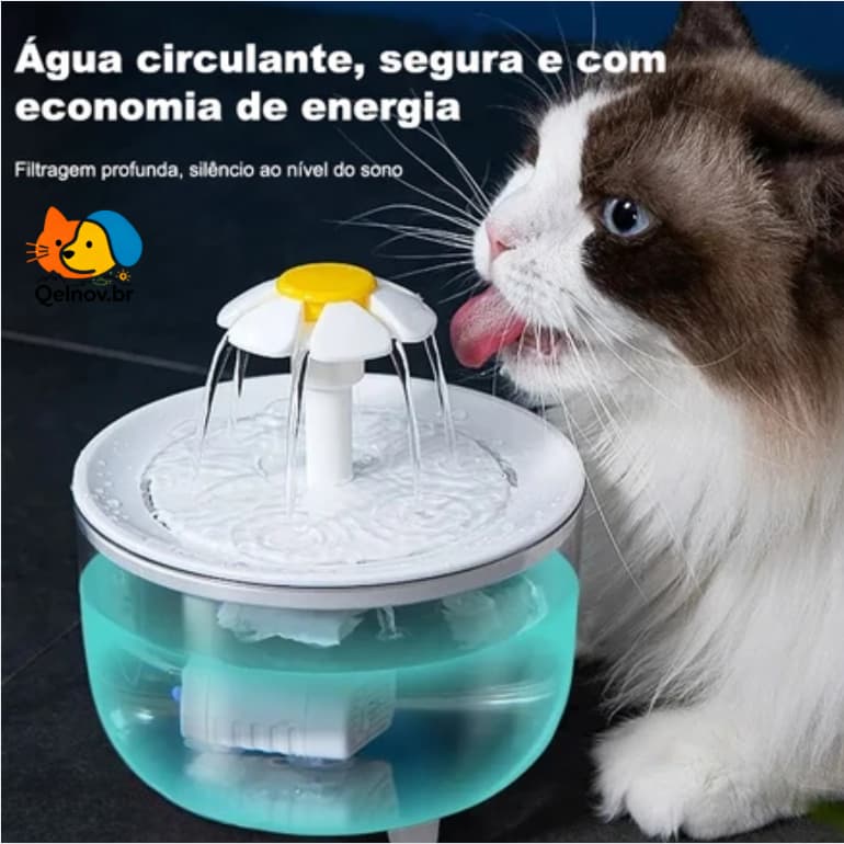 Automatic Cat Waterer with Water Filter and Silencer Cat Water Fountain