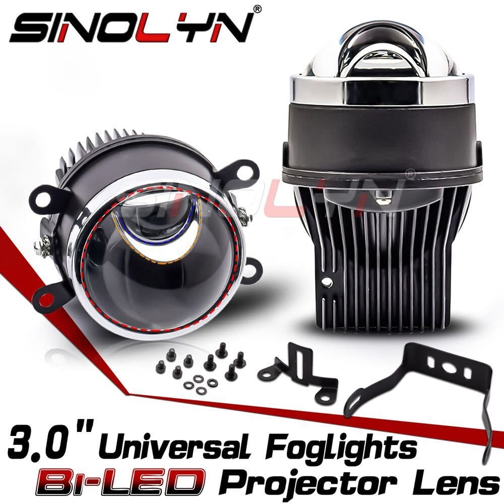 1 Unidade 3.0 Polegadas Bi LED Hyperbolóide Foglight High Low Light Lente De Projetor Universal À Prova D'água Luzes Spo
