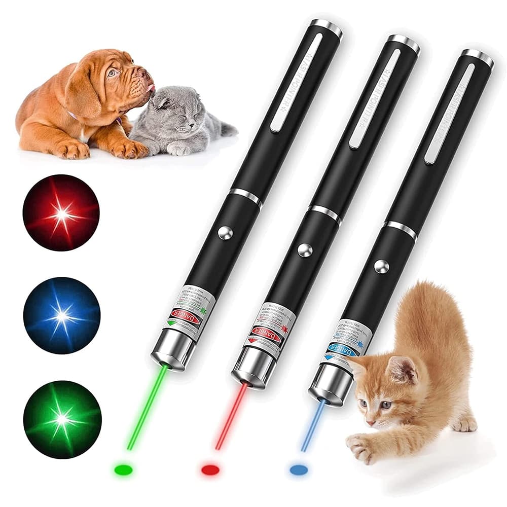 Laser provocando gato brinquedo caneta 5mw alta potência caneta laser de três cores caneta laser projeção ensino demonst