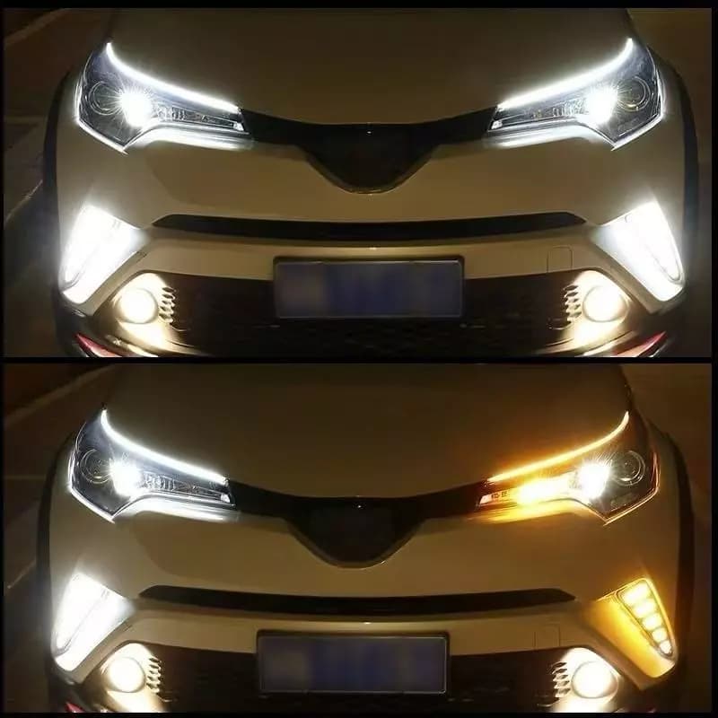 M2331 - Kit 2 peças Fita Led 60 cm DRL 3000k 6000k Flexivel Farol E Seta SAMBA