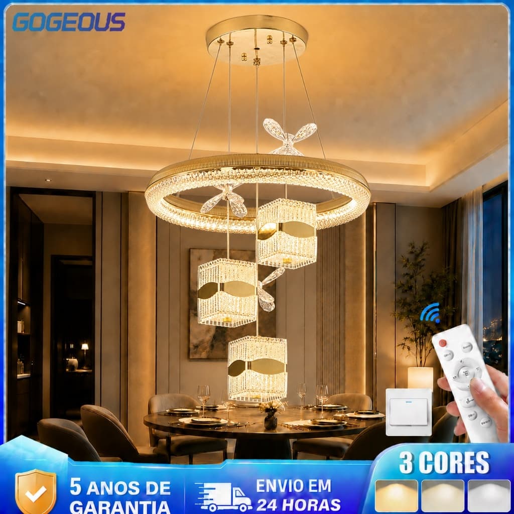 3 Cores 110V-220V  Lustre Pendente Para Sala De Jantar Estilo Minimalista Moderno Luminária De teto De Jantar e Estar