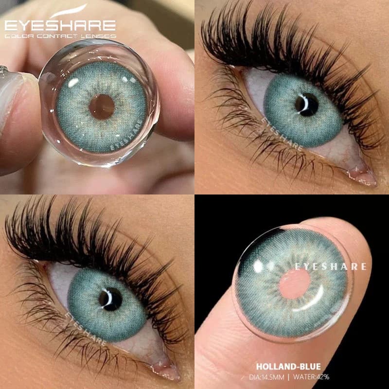 EYESHARE 1 Par De Lentes De Contato Coloridas Envio Do Brasil Com Estojo Para Uso Anual , Rápido