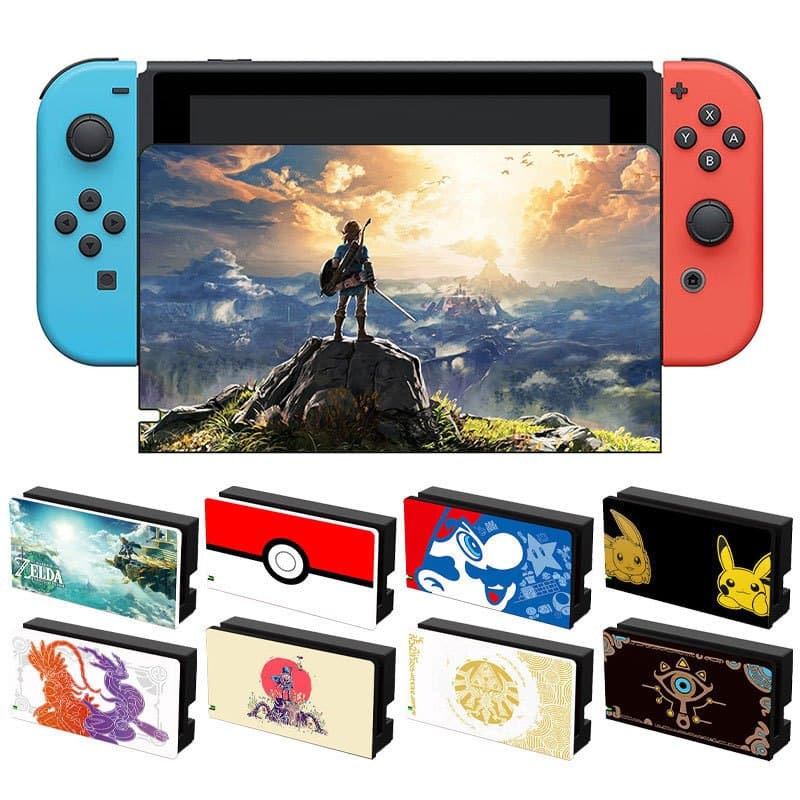Capa De Substituição Para Nintendo Switch Oled Dock Case Zelda Temática Decorativa Placa Frontal Protetora Capinha Acessórios