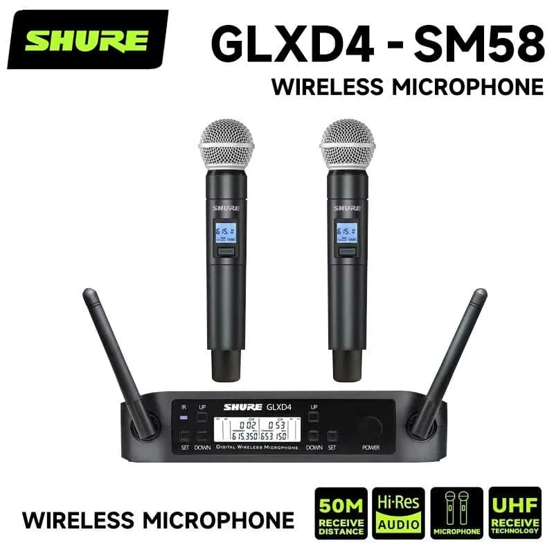 Microfone Sem Fio Shure GLXD4 Adequado Para Palco , Karaokê , Casamento E Conferência