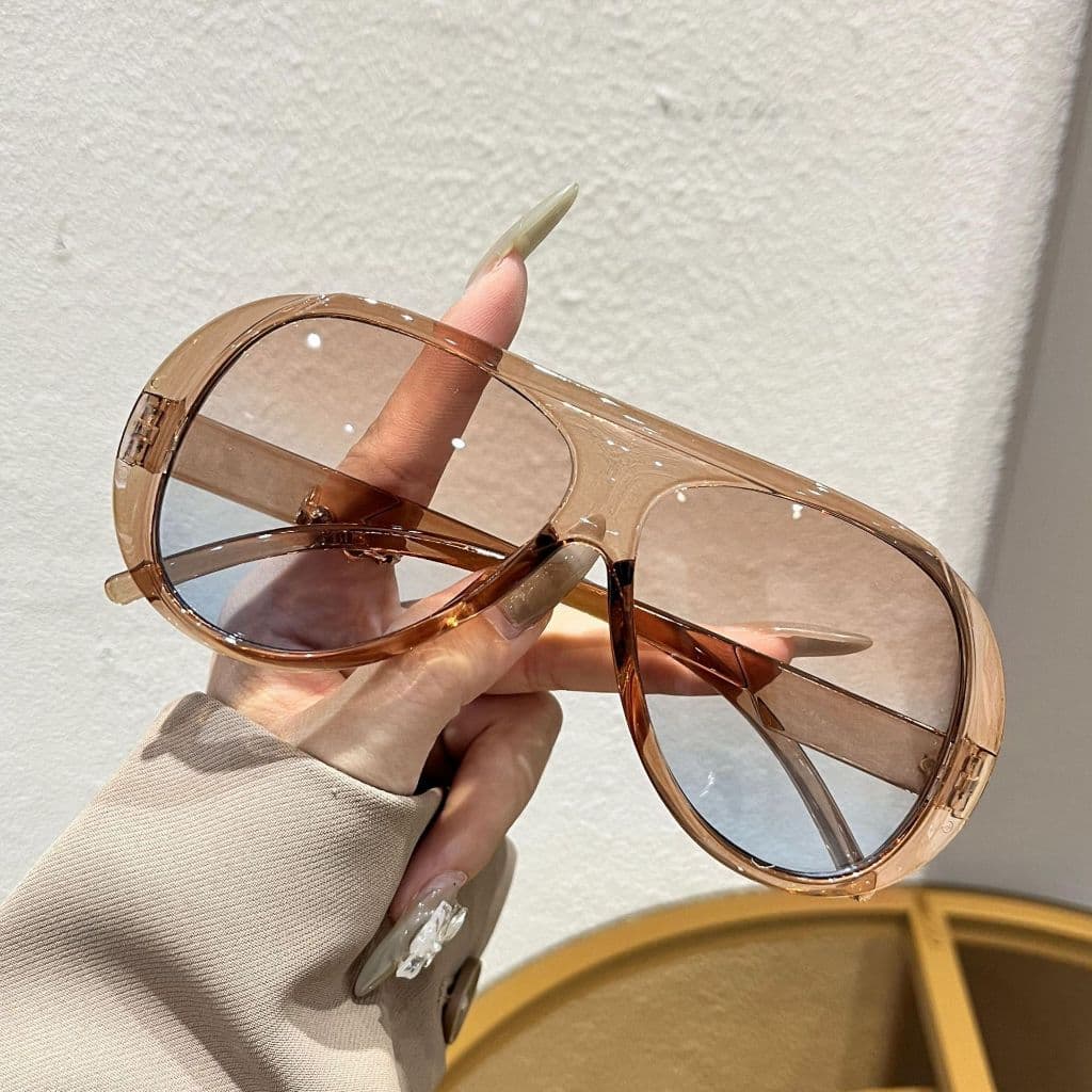 Óculos De Sol Femininos Com Armação De Tamanho Grande Da Nova Moda Para Viagens UV400