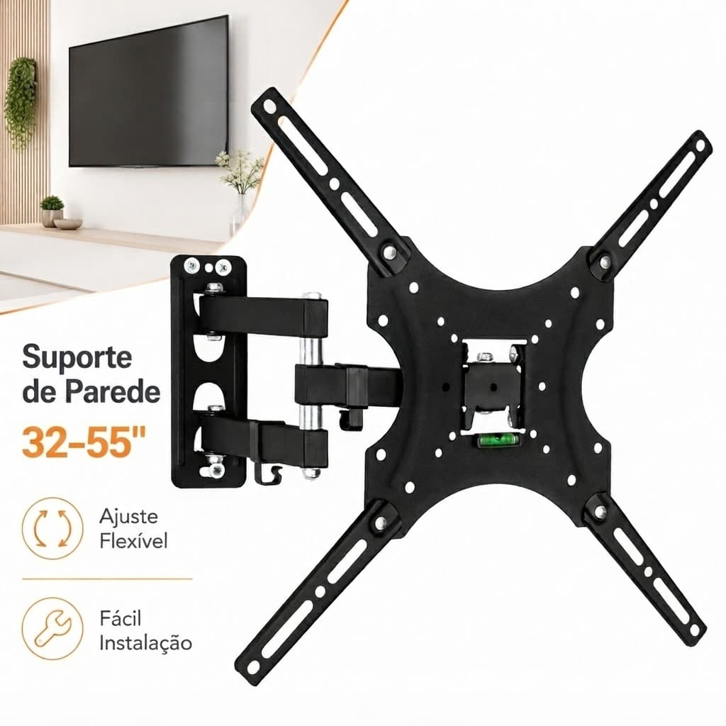 Suporte Articulado Para TV E Monitor Smart LED LCD 4K Parede Painel 14 24 32 43 50 55 60 Polegadas