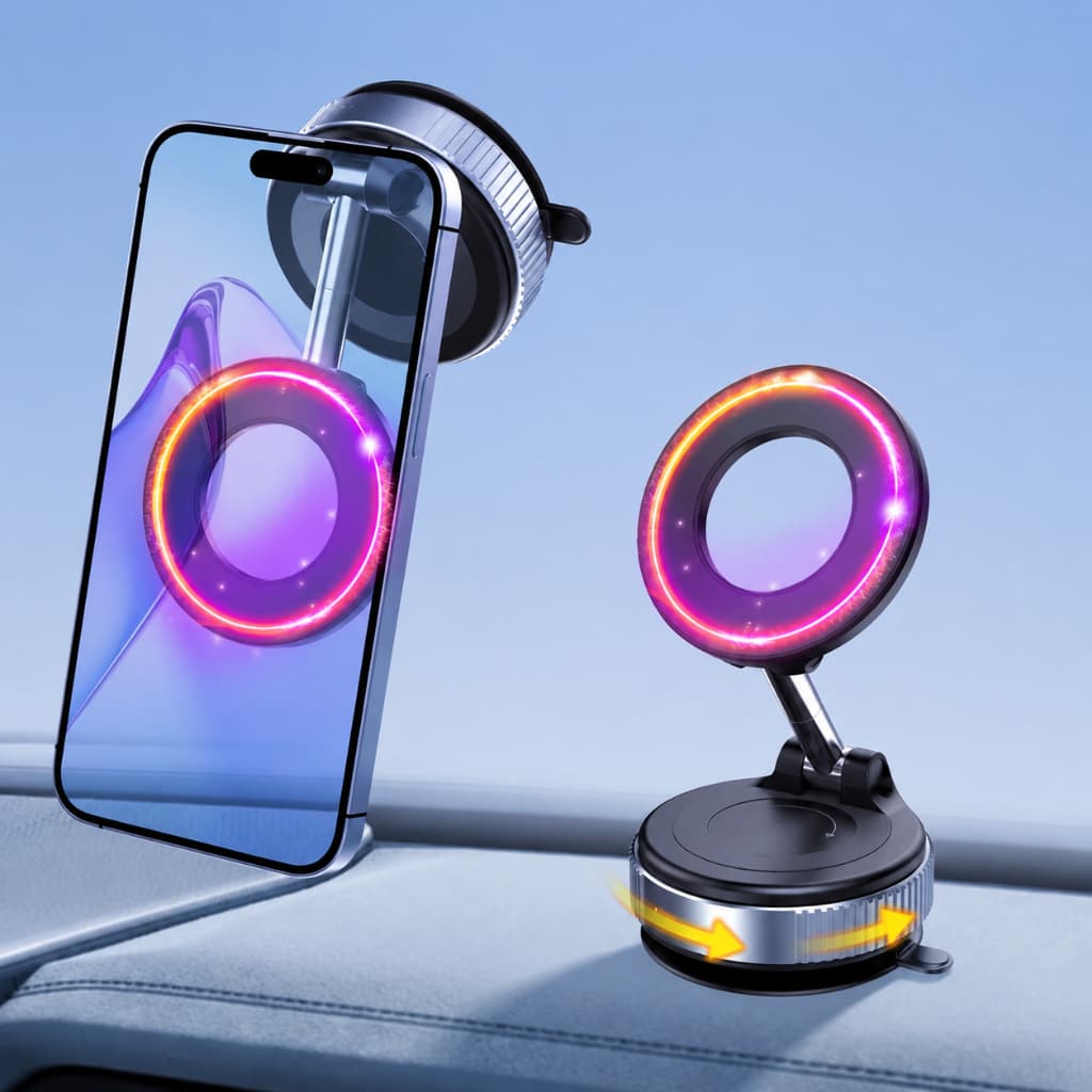 [Venda quente] Suporte magnético para telefone a vácuo Suporte para telefone para carro com ventosa para carro