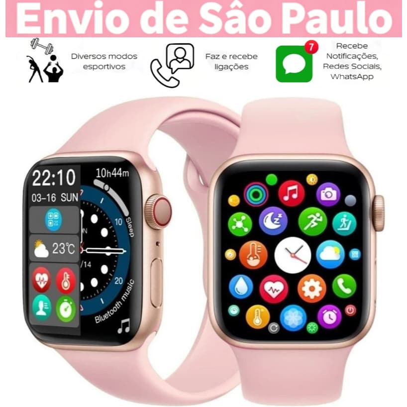 [Smartwatch com tela sensível ao toque requintada] Relógio inteligente da série rosa, oferta especial,Chamadas Bluetooth