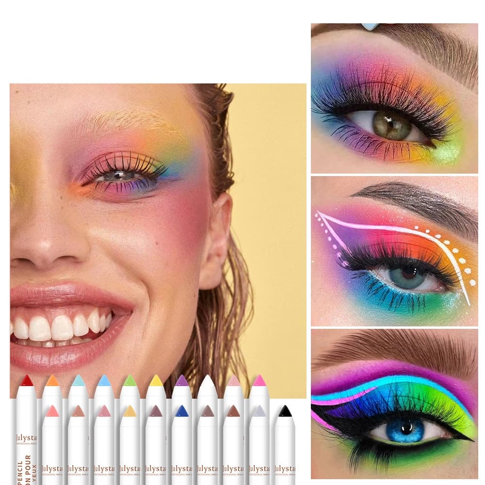 Sombra De Cor Única Em Bastão Matte Shimmer Multi Shades Maquiagem Para Os Olhos