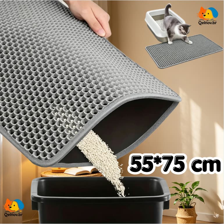55x75cm eva Hygienic Mat Cat Litter Collector Washable Double Layer