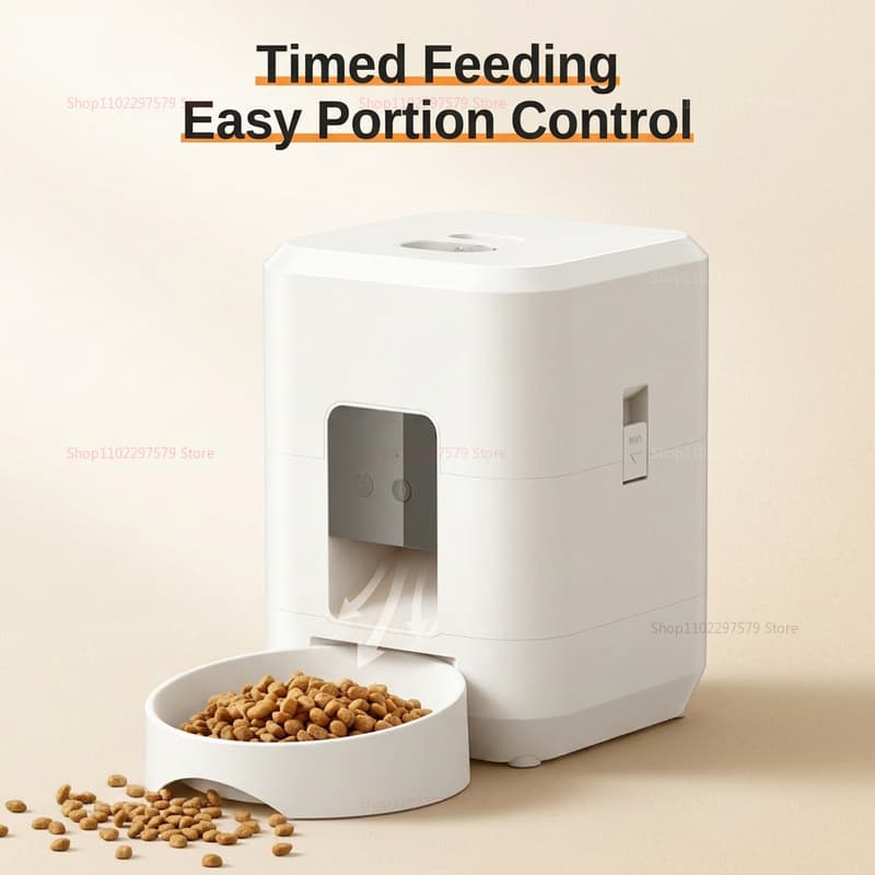 Dispensador Inteligente De Alimentos Para Animais De Estimação , Wi-Fi , Capacidade De 2L , Operado Por Aplicativo , Aut