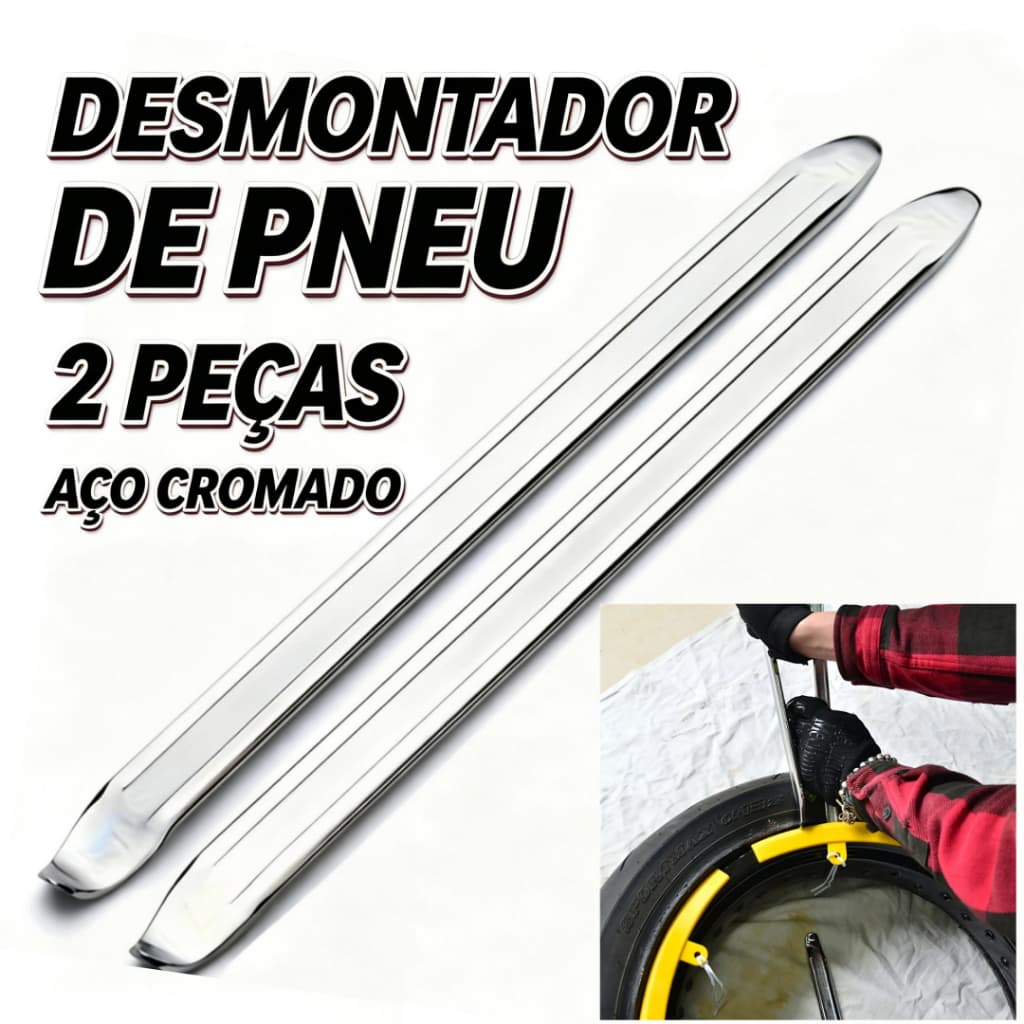 Kit 2 Espátulas Borracheiro Chata 30cm Para Desmontar Pneus