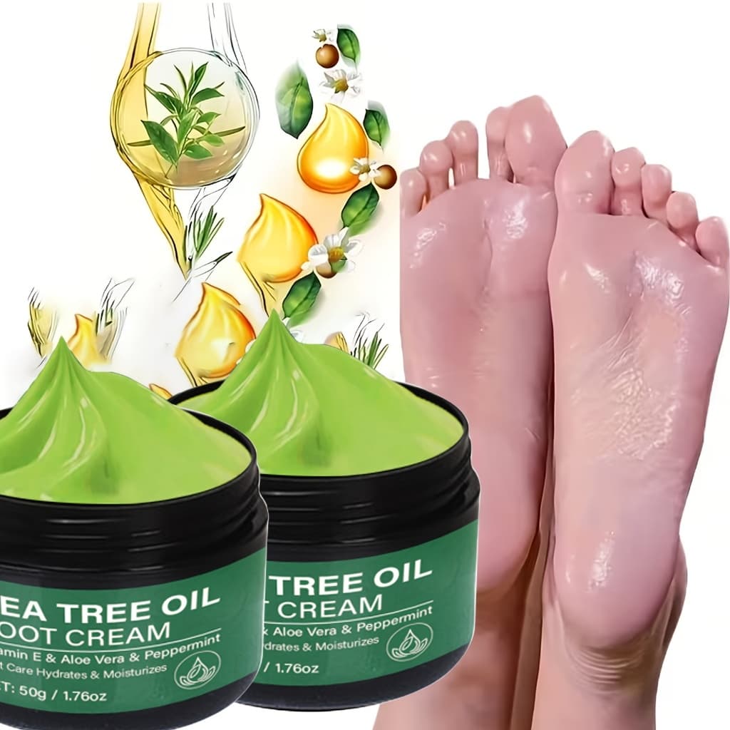 Creme Reparador de Calcanhares Rachados 50g | Óleo de Melaleuca Antibacteriano Hidrata Profunda Amolece Calos