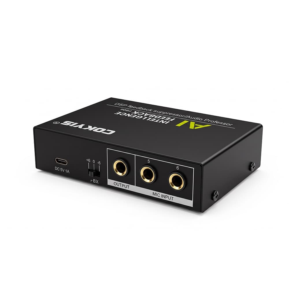 Processador DSP Supressor De Feedback Para Microfone Anti Uivando Interruptor De 3 Modos