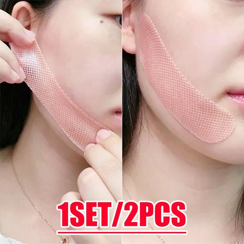 2 peças/cinto de alongamento físico mágico facial-cinto de treinamento elástico de grade facial-Design de alongamento el