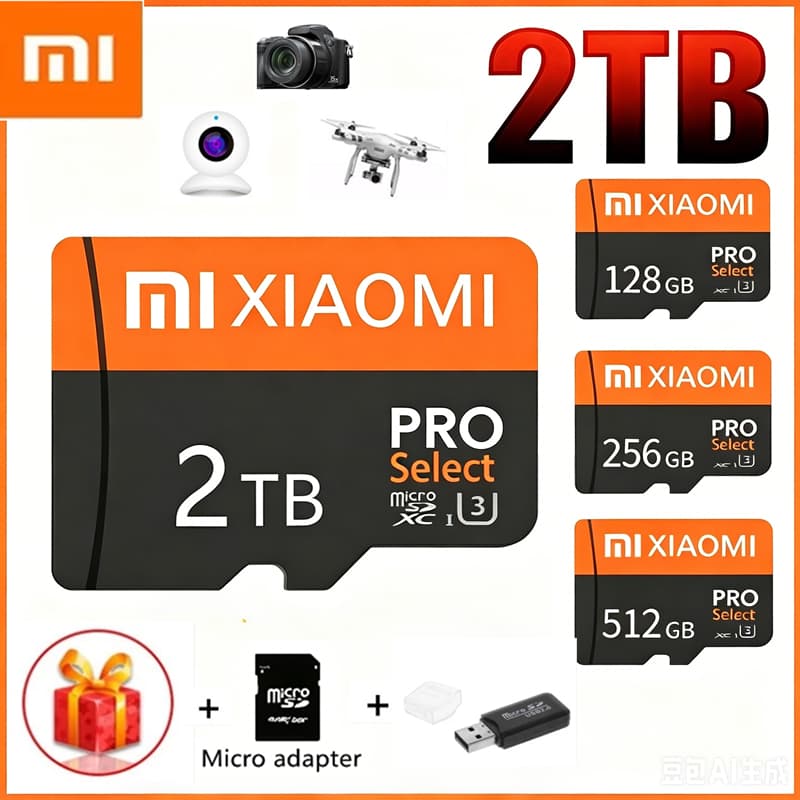 Cartão De Memória Flash 2 Tb Micro 32 Gb 64 128 256 1 512/TFSD