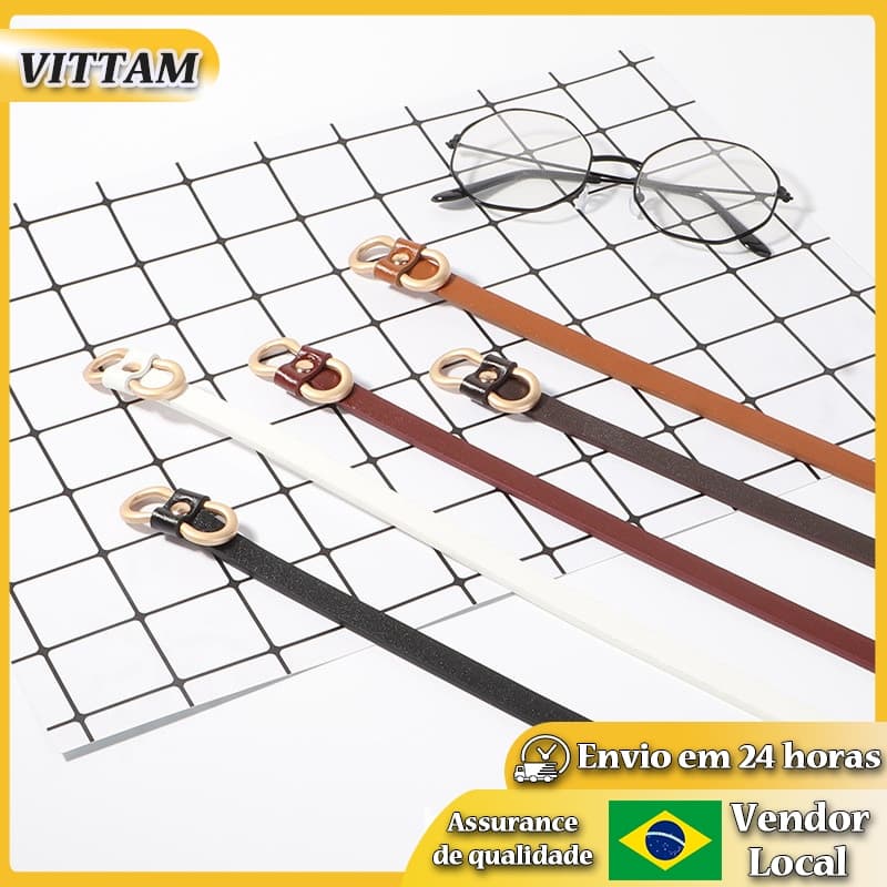 VITTA Senhoras Cinto Fino pu Terno Camisa All-Match Saia Combinando Cinto Estreito